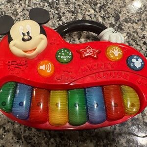 Disney Mickey Mouse Red Light-Up Musical Piano Toy